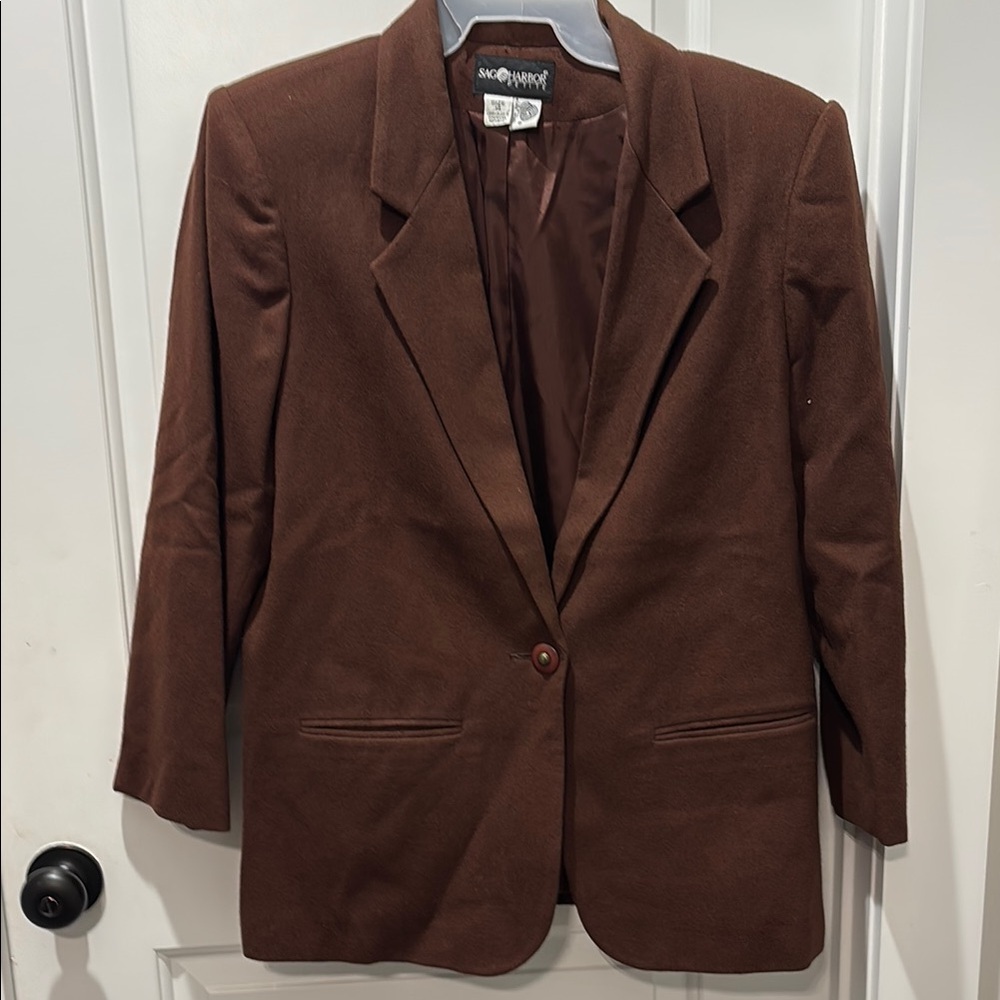 Sag Harbor Brown Blazer Classic Suit Jacket